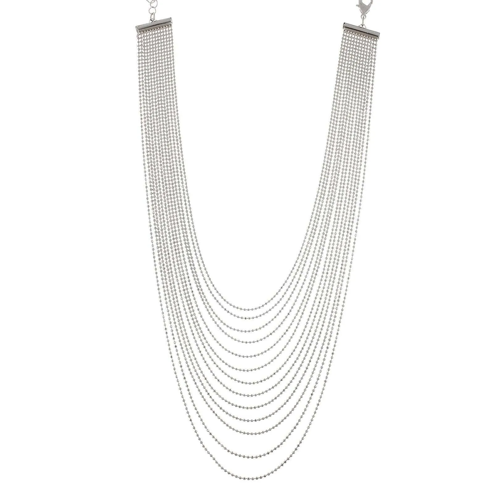 2028 Jewelry Multi-Row Chain Necklace 15"   3" Extender 1928 Jewelry