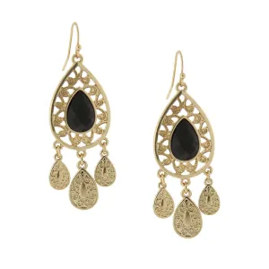 2028 Jewelry Multi Teardrop Filigree Stone Chandelier Earrings 1928 Jewelry