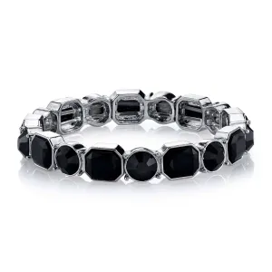 2028 Jewelry Octagon And Round Black Stone Stretch Bracelet 1928 Jewelry
