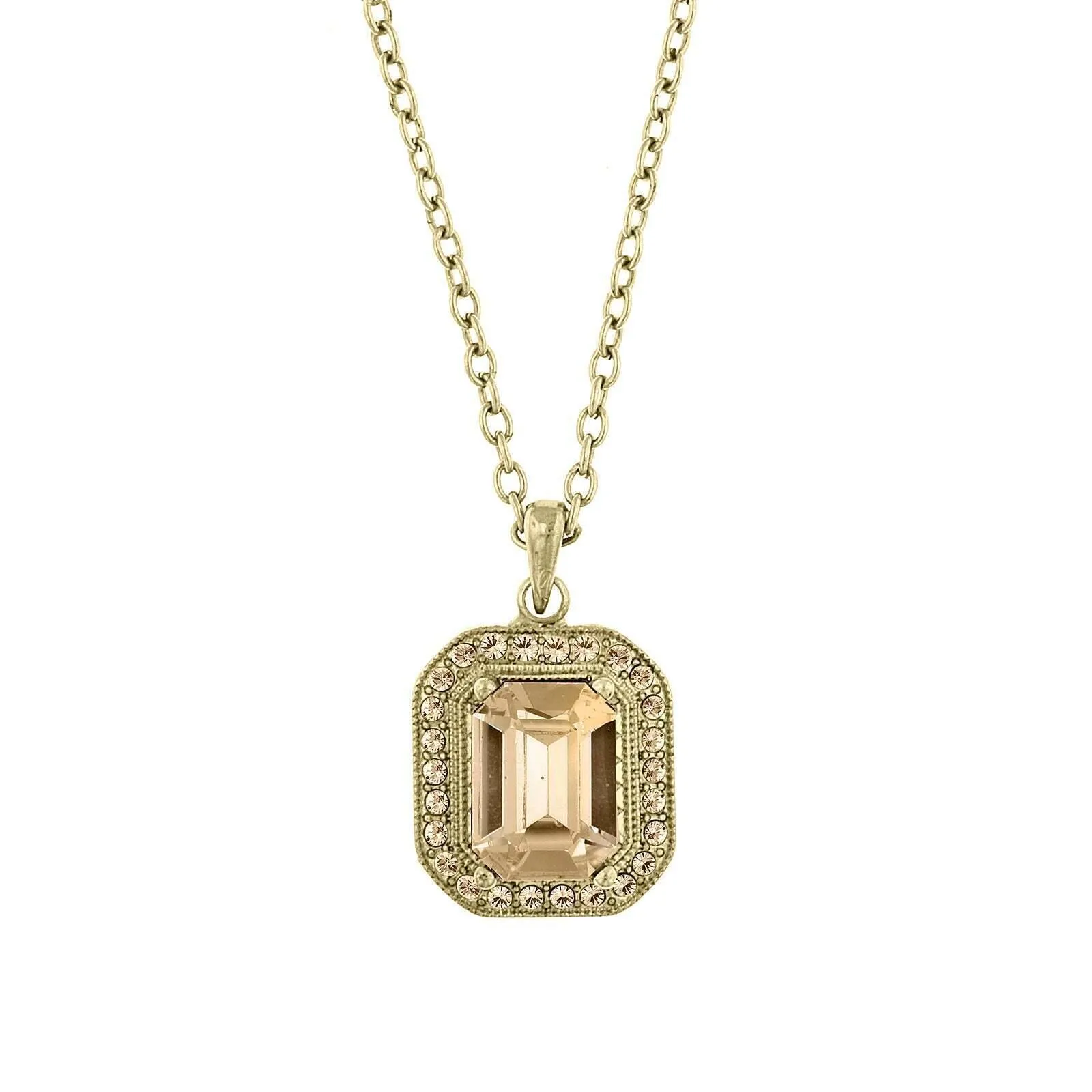 2028 Jewelry Octagon Pendant Necklace 16"   3" Extender 1928 Jewelry
