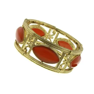 2028 Jewelry Orange Navette Stretch Bracelet 1928 Jewelry
