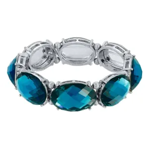 2028 Jewelry Oval Faceted Stretch Bracelet 1928 Jewelry