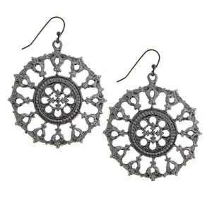 2028 Jewelry Round Black Relic Drop Drop Earrings 1928 Jewelry