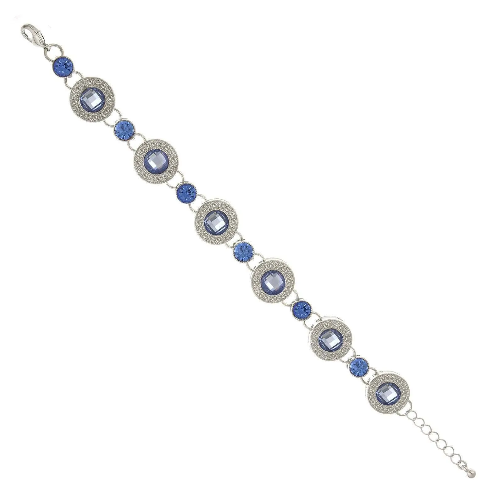 2028 Jewelry Round Medallion Stone Link Bracelet 1928 Jewelry