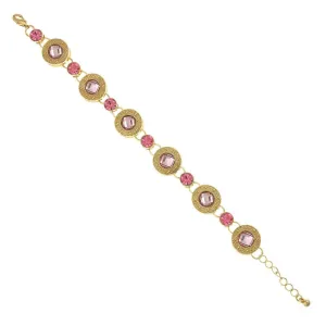 2028 Jewelry Round Medallion Stone Link Bracelet 1928 Jewelry