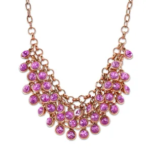 2028 Jewelry Round Multi Stone Cluster Bib Necklace 16"   3" Extender 1928 Jewelry