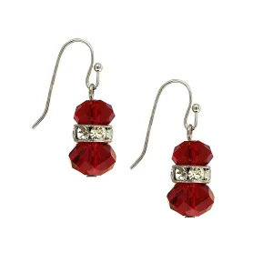 2028 Jewelry Ruby Red Crystal Accent Drop Earrings 1928 Jewelry