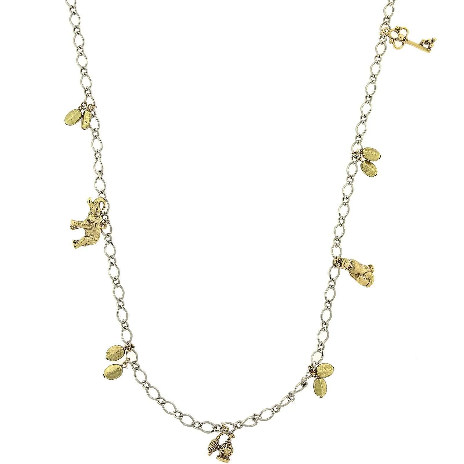 2028 Jewelry Single Strand Multi Charm Necklace 42" 1928 Jewelry