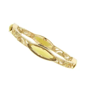 2028 Jewelry Slim Filigree Navette Topaz Crystal Stretch Bracelet 1928 Jewelry