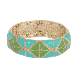 2028 Jewelry Southwestern Wide Enamel Stretch Bracelet 1928 Jewelry