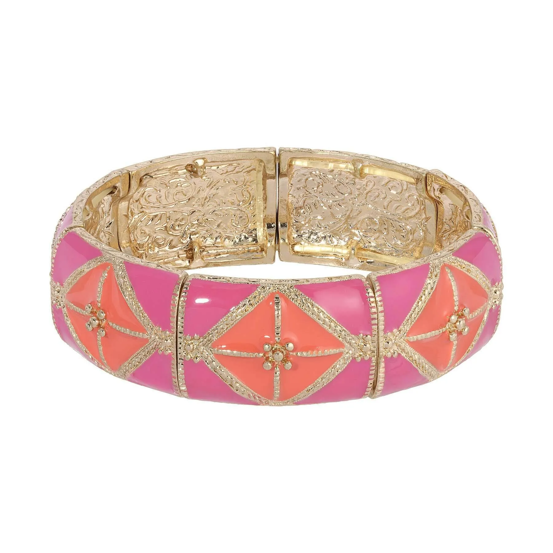 2028 Jewelry Southwestern Wide Enamel Stretch Bracelet 1928 Jewelry
