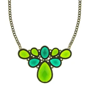 2028 Jewelry Teardrop Stone Cluster Necklace 16"   3" Extender 1928 Jewelry