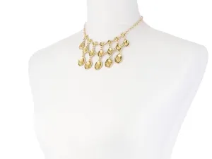 2028 Jewelry Three Row Oval Faceted Stone Bib Necklace 16"   3" Extender 1928 Jewelry