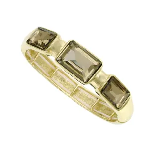 2028 Jewelry Triple Rectangular Light Topaz Stone Stretch Bracelet 1928 Jewelry