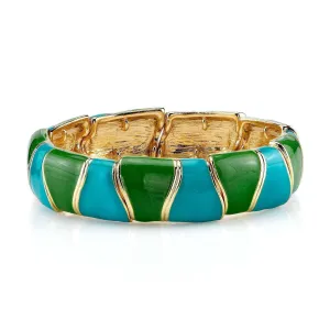 2028 Jewelry Wave Hand Enameled Stretch Bracelet 1928 Jewelry