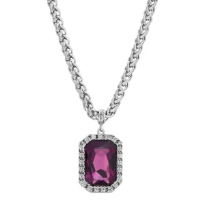 2028 Jewelry Windsor Amethyst Pendant Necklace 14"   3" Extender 1928 Jewelry