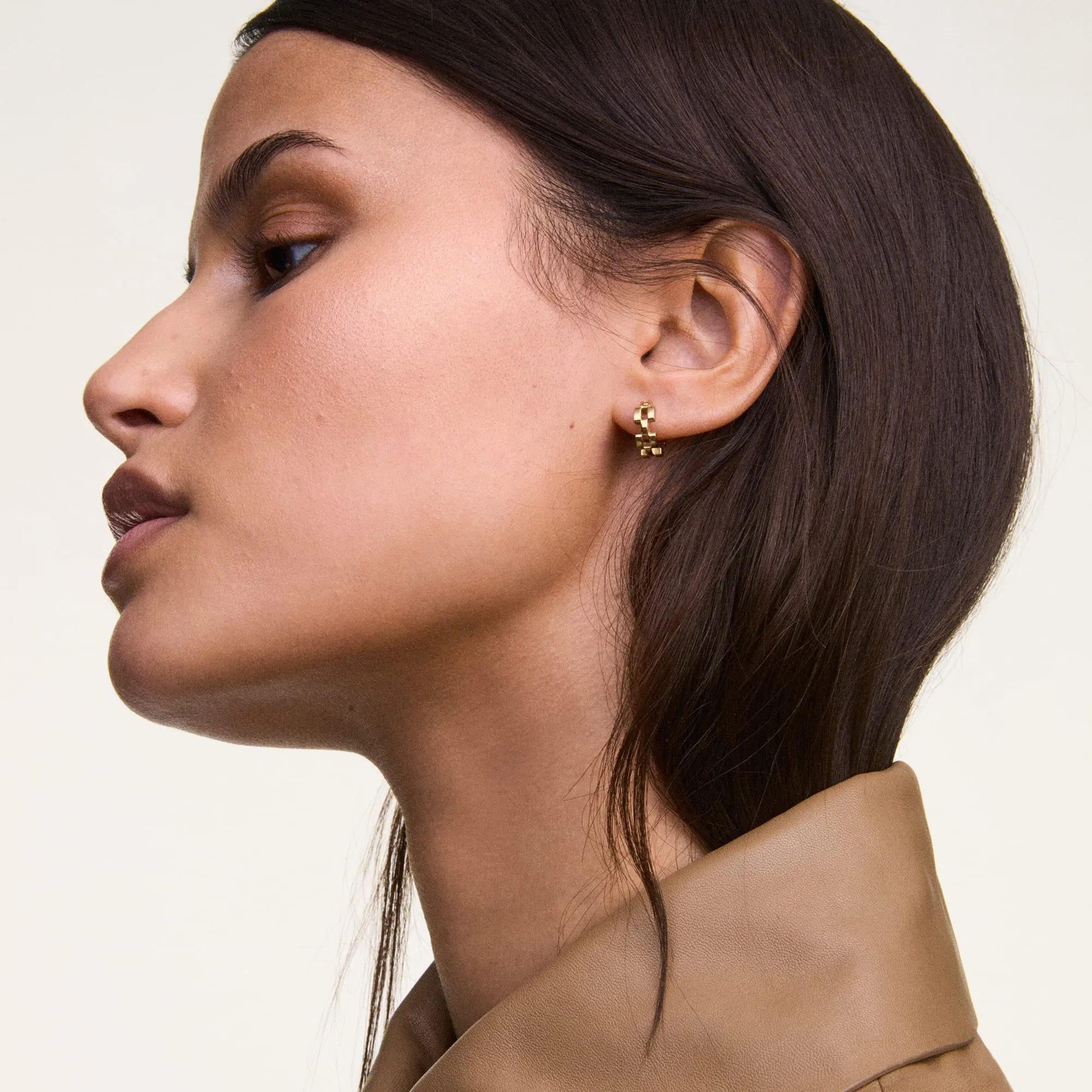 3-Link Earrings Gold Daniel Wellington