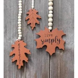 *3/Set Beaded Fall Leaves