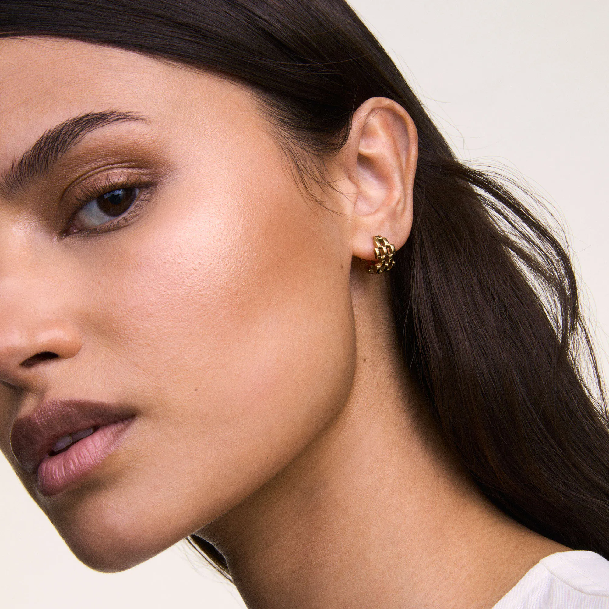 5-Link Earrings Gold Daniel Wellington