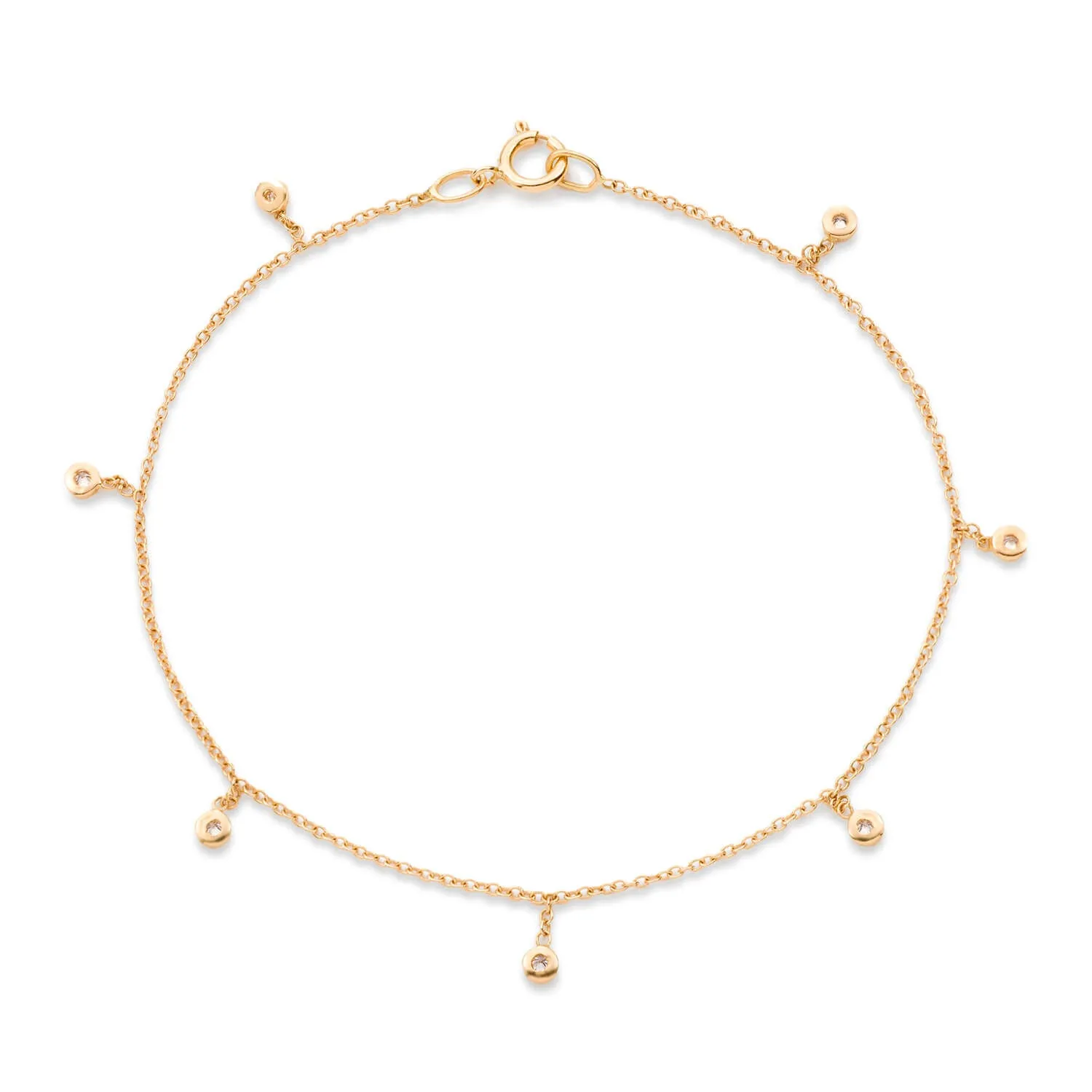 7D 18K Gold Bracelet w. Diamonds