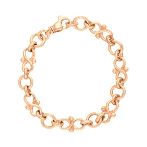 9ct Rose Gold Infinity Link Handmade Bracelet
