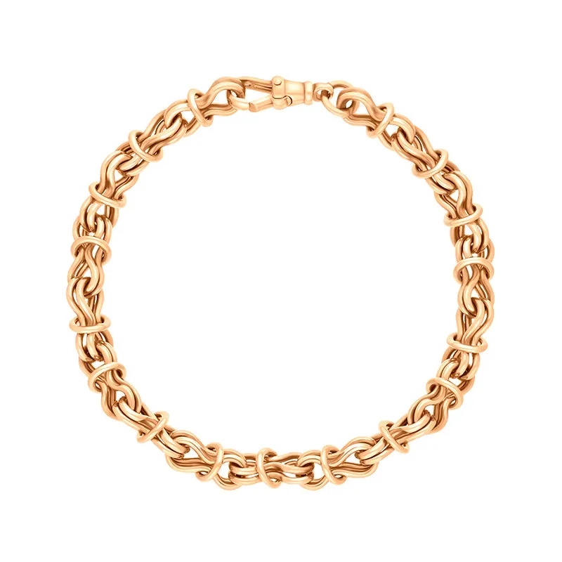9ct Rose Gold Multi Link Handmade Bracelet