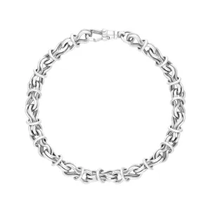 9ct White Gold Multi Link Handmade Bracelet