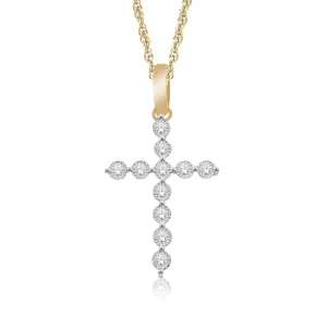9ct Yellow Gold 1/3 Carat Diamond Cross Pendant Shiels