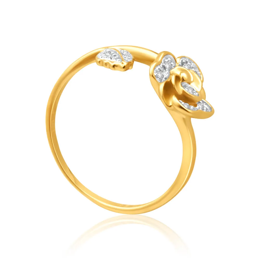 9ct Yellow Gold Gorgeous Bead Diamond Ring Shiels