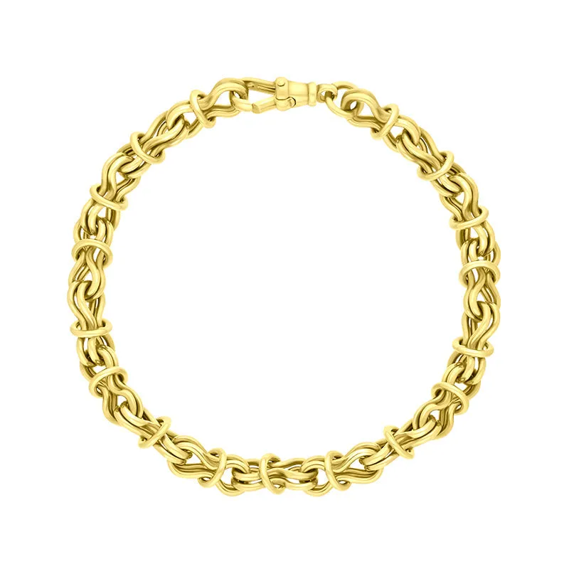 9ct Yellow Gold Multi Link Handmade Bracelet
