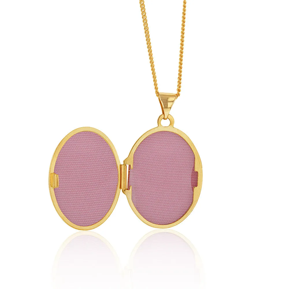 9ct Yellow Gold Oval Diamond Locket Pendant Shiels