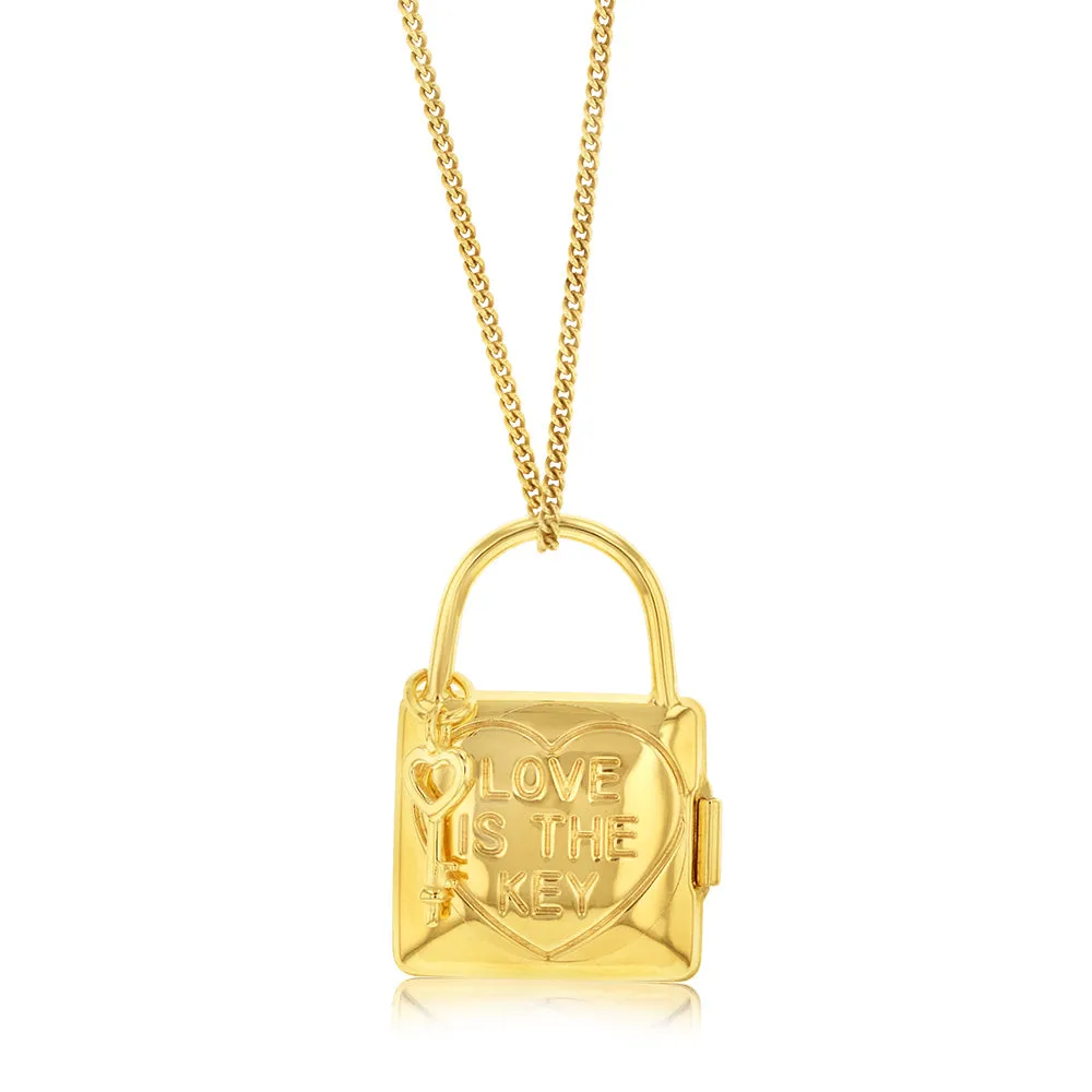9ct Yellow Gold Silverfilled Lock And Key Locket Shiels