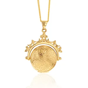 9ct Yellow Gold Spinner Locket Pendant Shiels