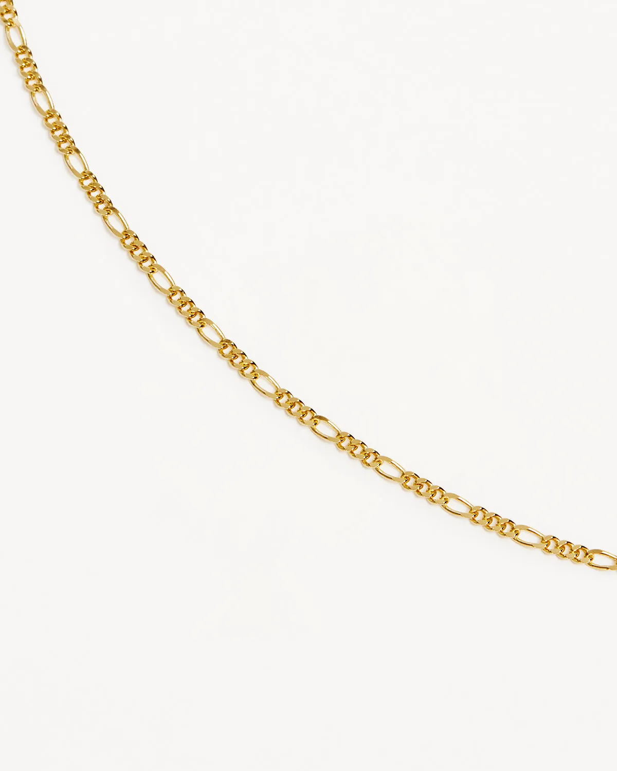 9k Solid Gold 18" Figaro Chain Necklace Bycharlotte