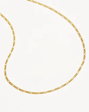 9k Solid Gold 18" Figaro Chain Necklace Bycharlotte