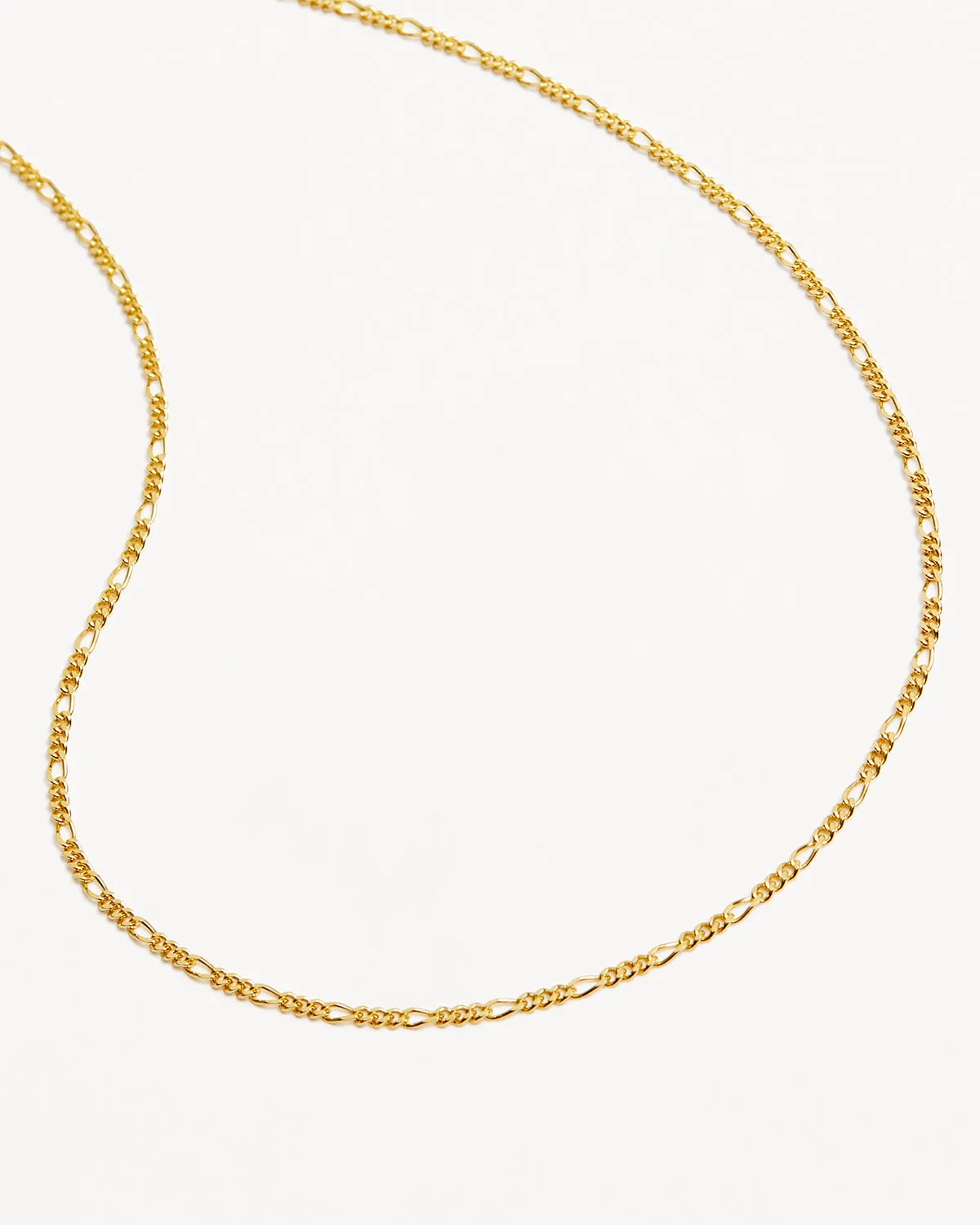 9k Solid Gold 18" Figaro Chain Necklace Bycharlotte