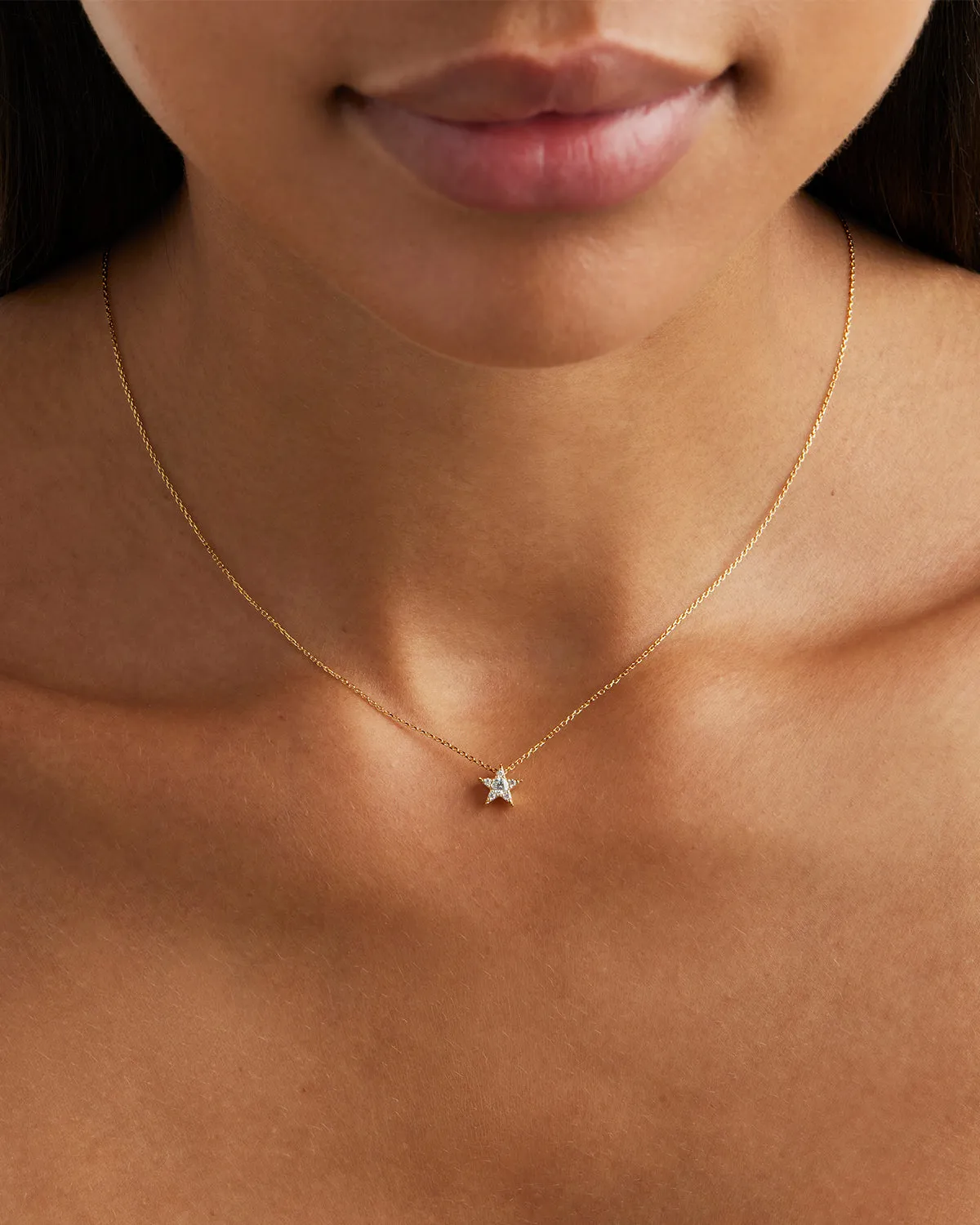 9k Solid Gold Estelle Lab-Grown Diamond Necklace Bycharlotte