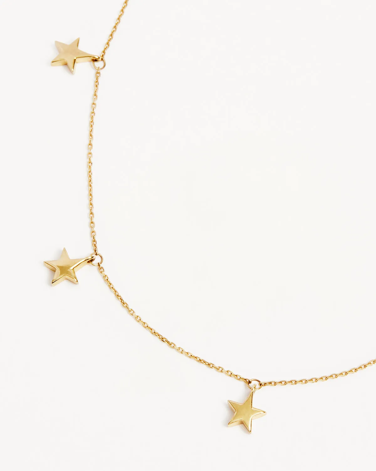 9k Solid Gold Star Bright Necklace Bycharlotte