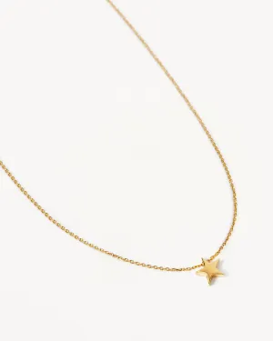 9k Solid Gold Wishing on a Star Necklace Bycharlotte