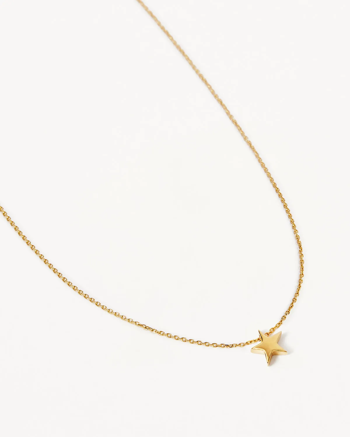 9k Solid Gold Wishing on a Star Necklace Bycharlotte