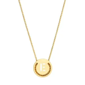 ABC's - E 18K Gold Plated Necklace