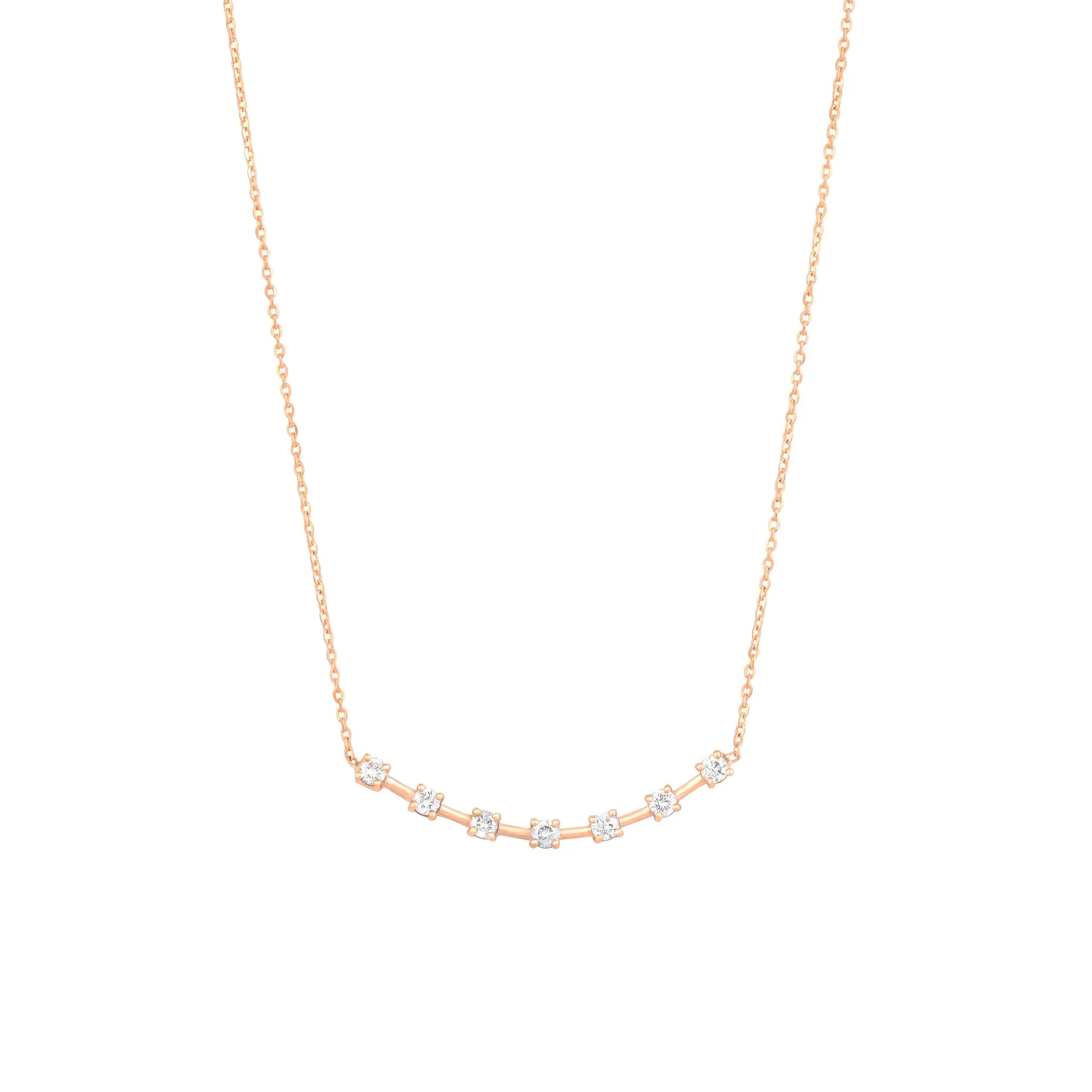 Alexa's 18K Rose Gold Necklace w. Diamonds