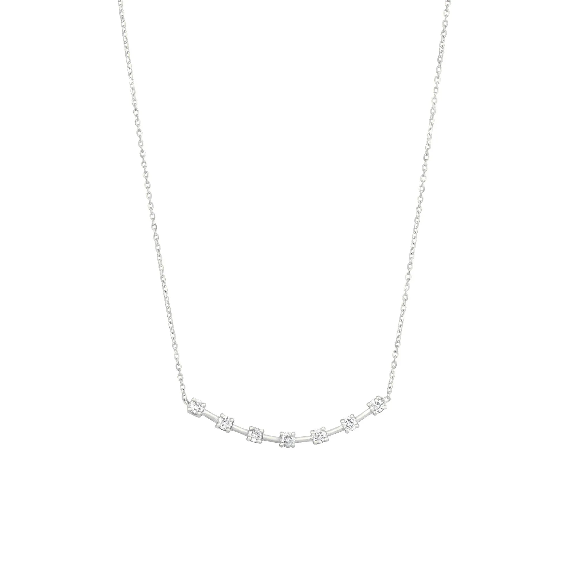 Alexa's 18K White Gold Necklace w. Diamonds
