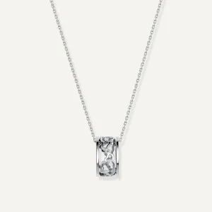 Allusia Love Band 18K Whitegold Necklace w. Diamonds