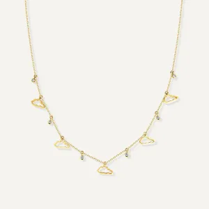 Allusia Love Five 18K Gold Necklace w. Diamonds