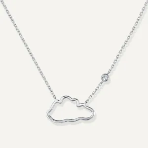 Allusia Love Minimal 18K Whitegold Necklace w. Diamond