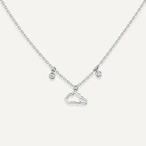 Allusia Love One 18K Whitegold Necklace w. Diamonds