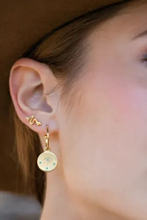 Amano Teeny Tiny Gold Snake Studs