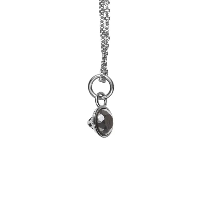 Ample Flight Silver Necklace w. Diamond