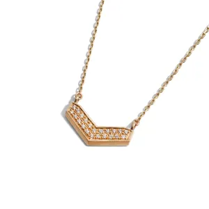 Angle Pave Diamond Pendant Pieces of Eight